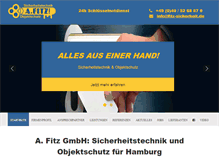 Tablet Screenshot of fitz-sicherheit.de